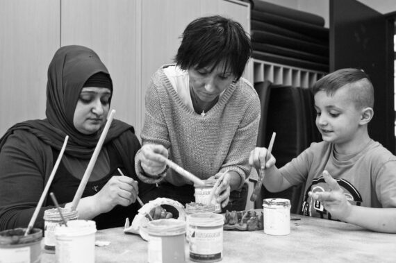 Töpferkurs in der Elternschule Barmbek